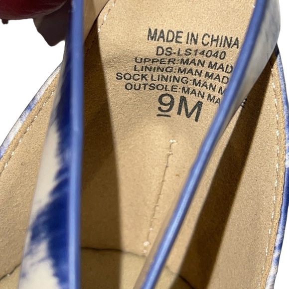 Coconuts by Matisse Women's Sandals Size 9M Blue/White Ankle Buckle Espadrille - Picture 8 of 12